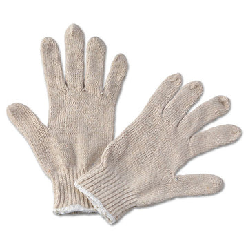 Boardwalk® String Knit General Purpose Gloves, Large, Natural, 12 Pairs freeshipping - TVN Wholesale
